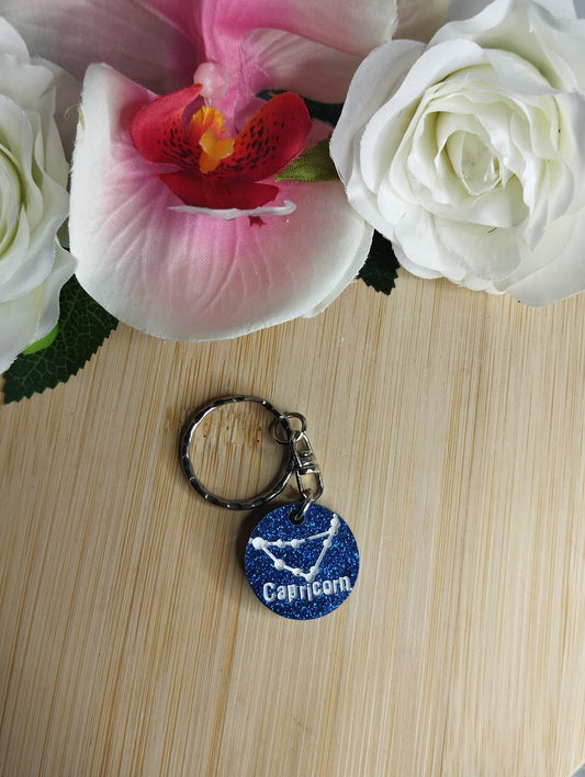 Fond Bleu pailleté, Ecriture Blanc
